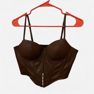 size m Windsor leather corset top